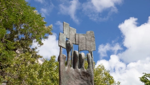 "when voices rise"  statue