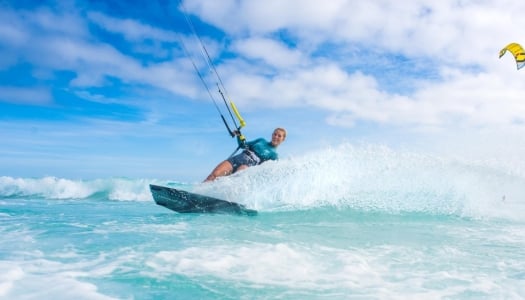 woman kite surfing at Horseshoe Bay