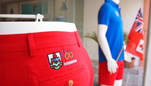 Mannequins with red Bermuda shorts