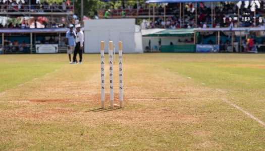 View of the stands from the pitch at Cup Match