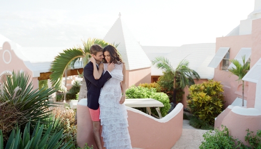 A couple getting married in Bermuda