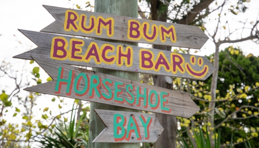 Rum Bum Beach Bar at Horseshoe Bay Beach in Bermuda