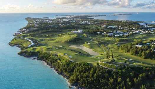 An aerial view of Port Royal Golf Course.