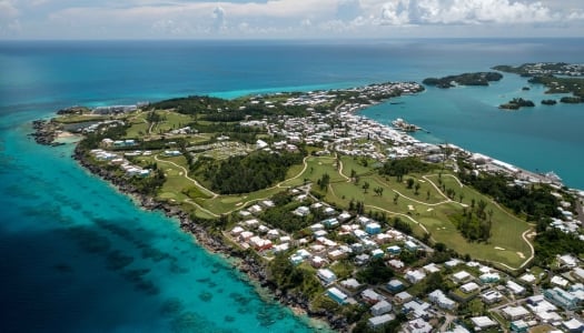 An aerial view of St George's Parish
