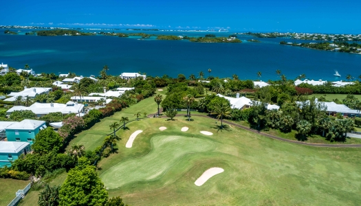 An aerial view of Newstead Belmont Golf Course.