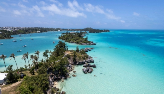 Aerial view of Bermuda.