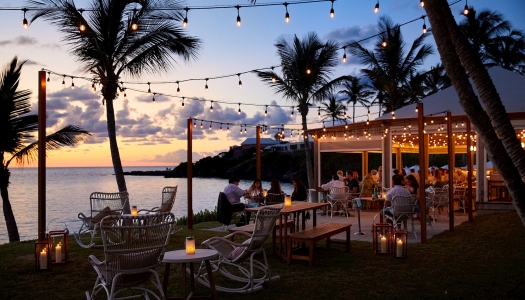 A sunset view of Breezes at Cambridge Beaches