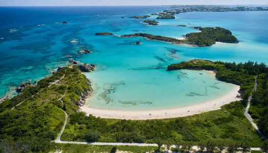 Aerial view of Cooper's Island.