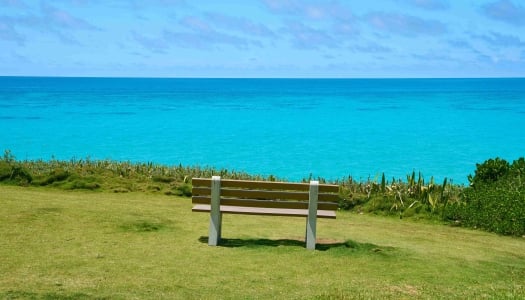 A bench at West Whale Bay