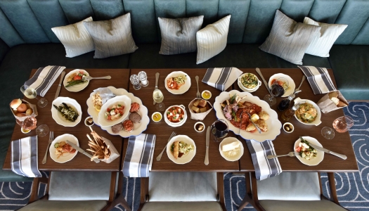 Birdseye view of plate of food from Sul Verde