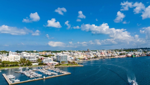 Aerial view of Hamilton from the Harbour.