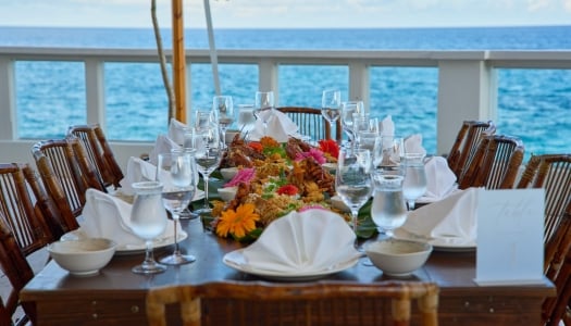 Close up of a table at The Loren.