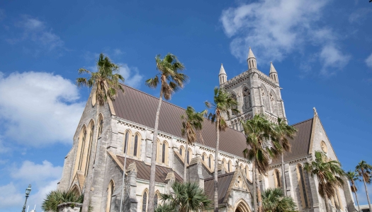 Street view of Bermuda Cathedral.
