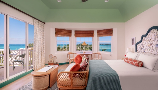 Interior view of deluxe water view room at Cambridge Beaches