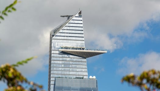 Exterior view of The Edge in Hudson Yards.