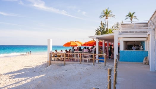 Exterior view of Mickey's Beach Bar at Cafe Lido