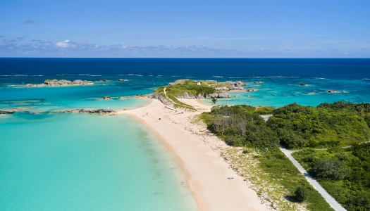 Aerial view of Cooper's Island.