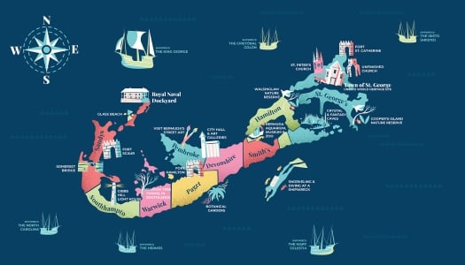 Smaller size of VSC map with Bermuda Parishes
