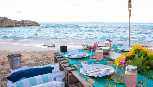 A table is set up for a private dining experience.