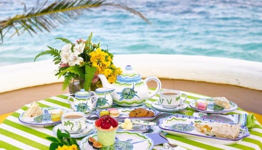 A table spread of the Island Shop goodies.