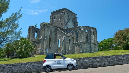 Unfinished Church w/ Car