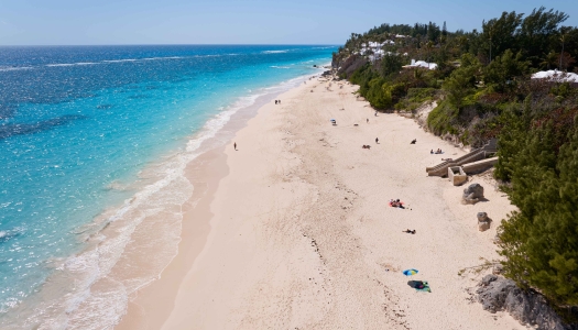 Aerial of Elbow Beach