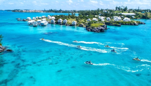 Bermuda coast and skidoos