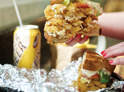 A fish sandwich