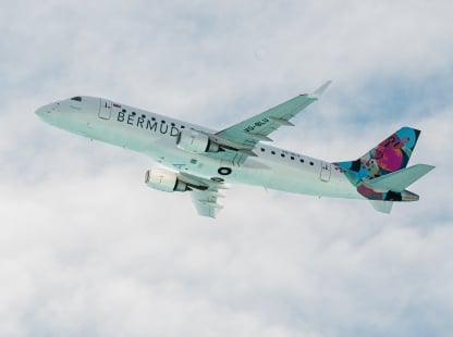View of BermudAir plane.