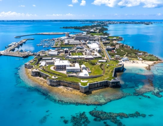 aerial image of the National Museum of Bermuda