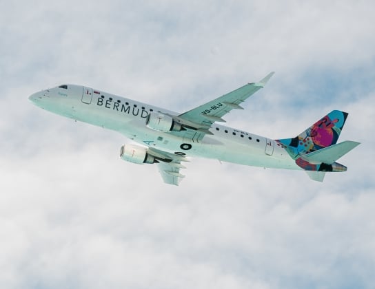 View of BermudAir plane.