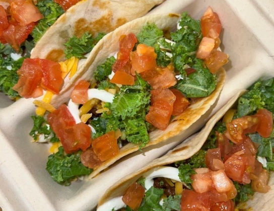 Close up of Pacos Tacos