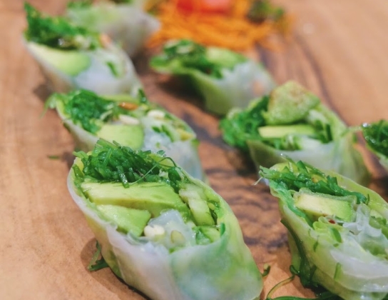 Close up of vegan food at Take Five Catering