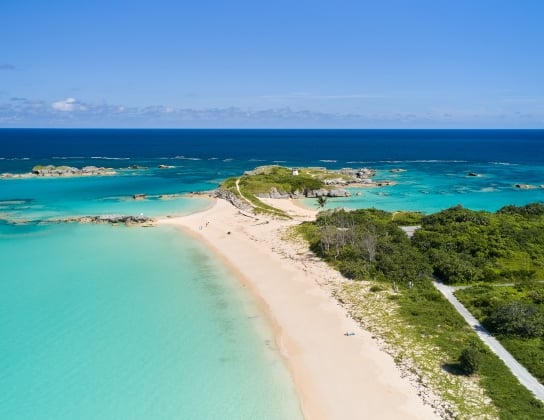 Aerial view of Cooper's Island.