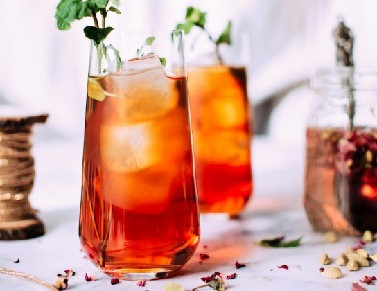 A close up of cocktails.