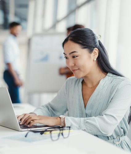 Woman working at computer