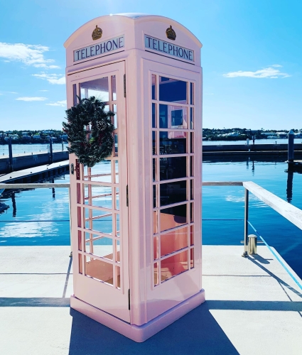 Bermuda Pink Telephone Booth