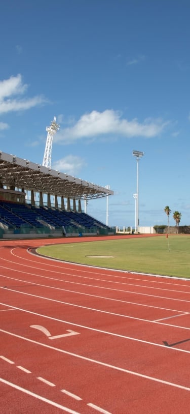 empty track at the National Stadium