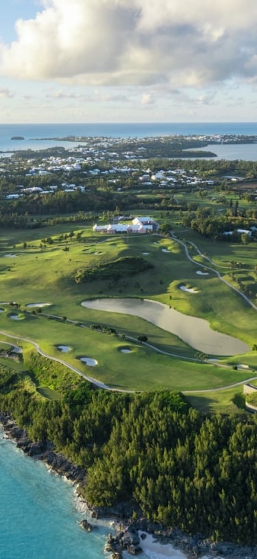 Aerial Golf Shot of Bermuda