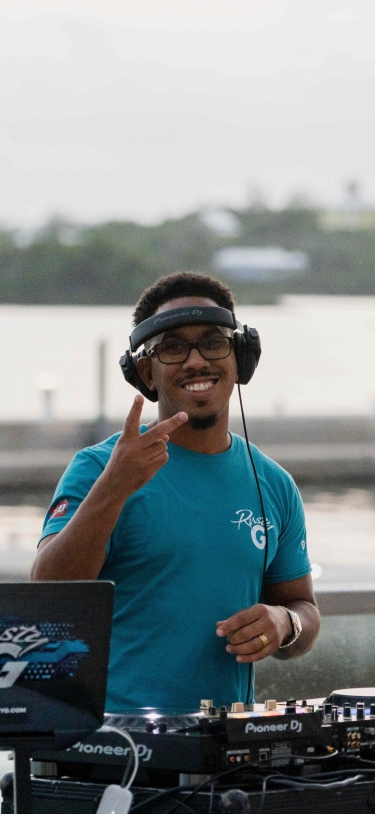 Dj Rusty G at the Bermuda Tourism Summit.