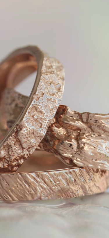 Alexandra Mosher Studio Jewellery – Bermuda Textured Wedding Bands