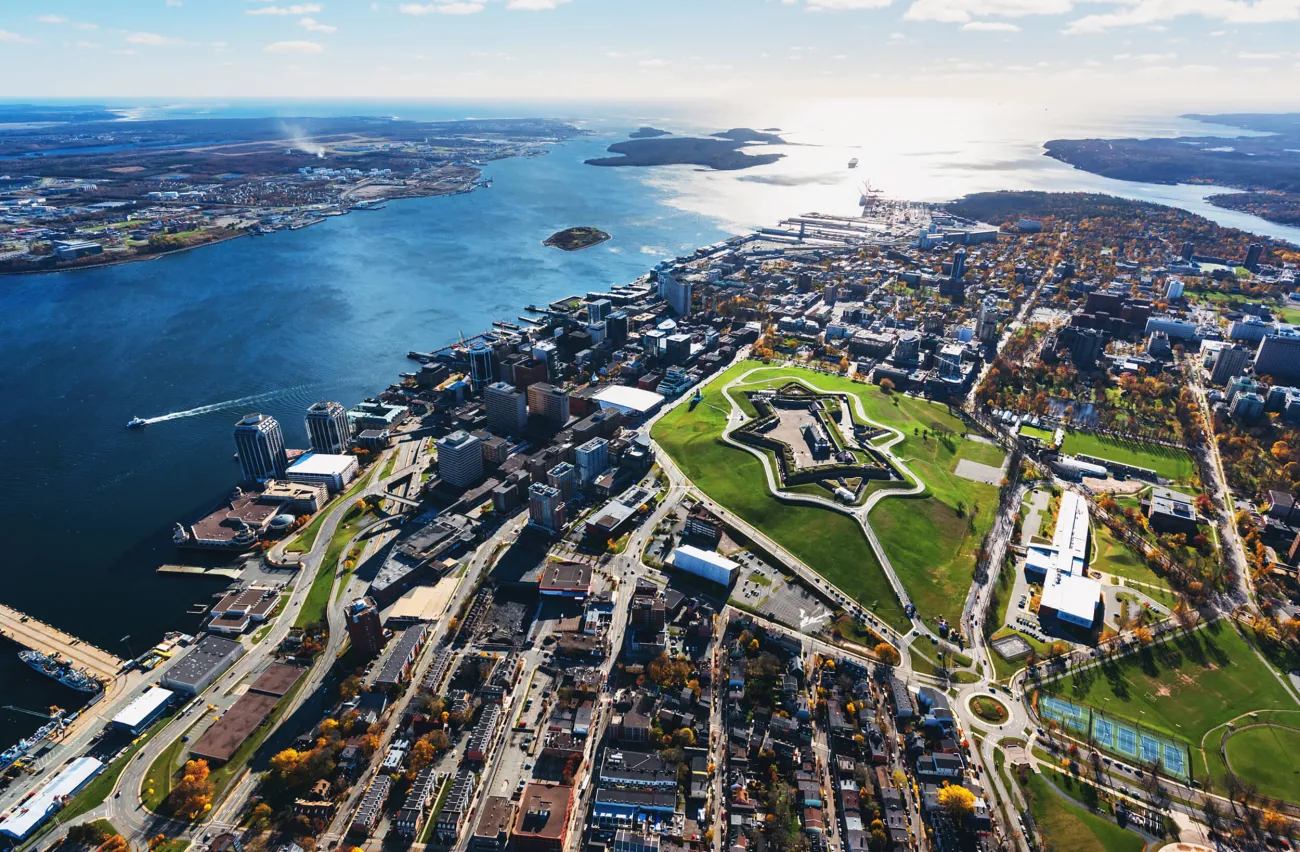 An aerial view of Halifax