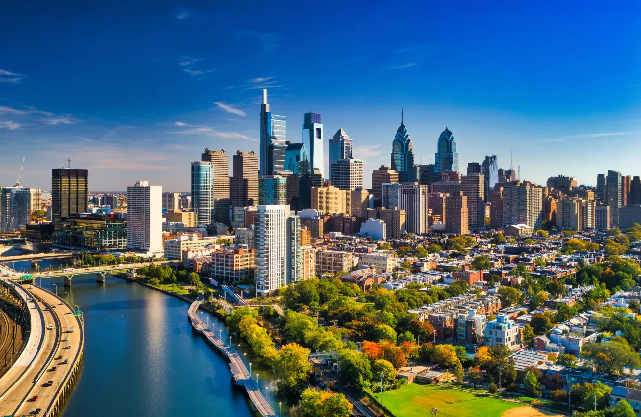 The Philadelphia skyline