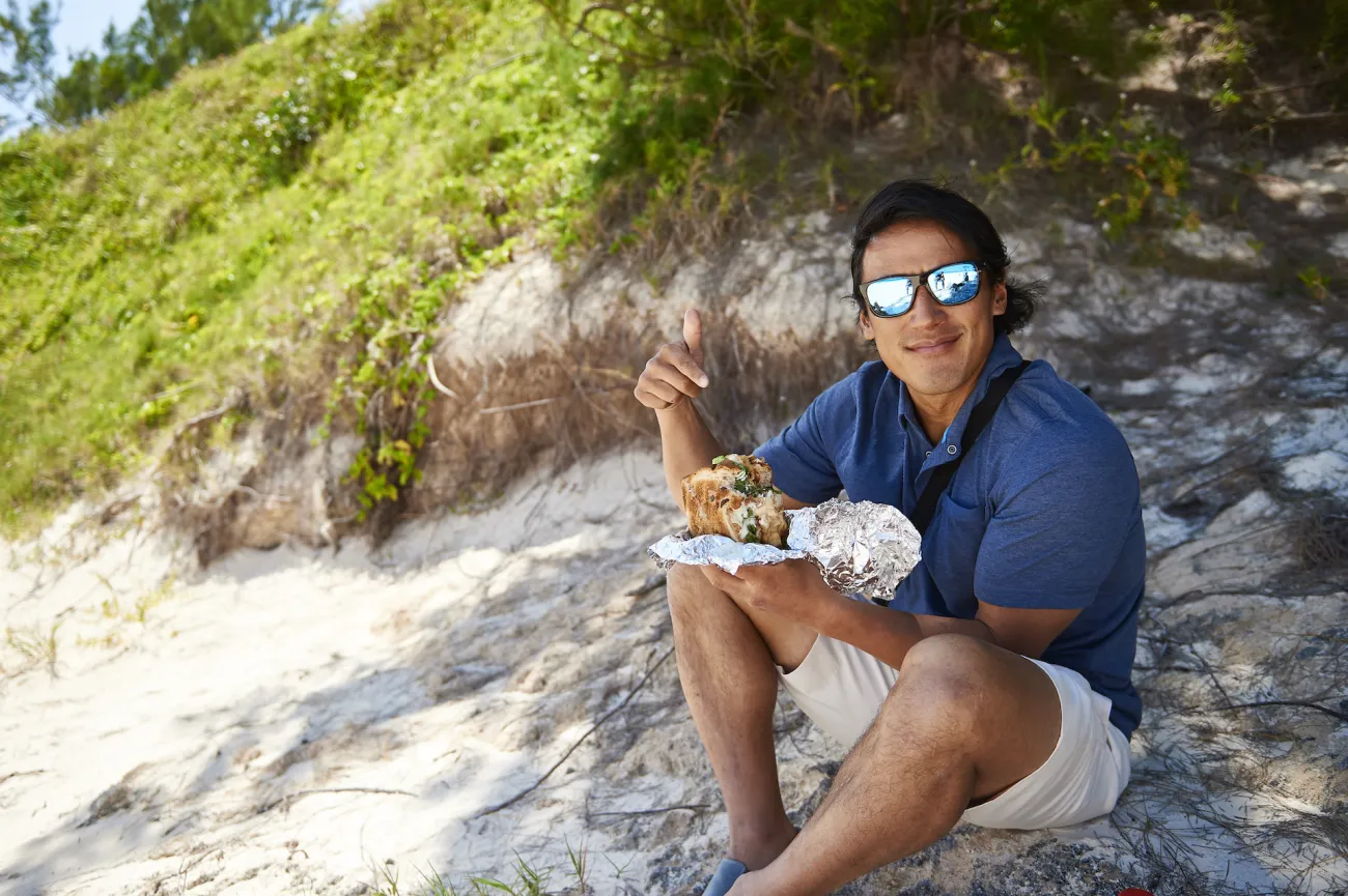 Fish sandwich from Jor-Jay's food truck.