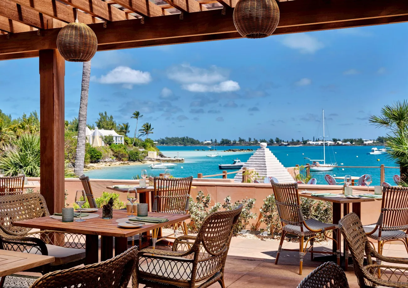 Exterior view of Cambridge Beaches dining area.