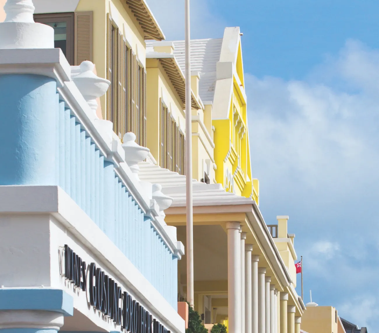 Buildings on Front Street in Bermuda