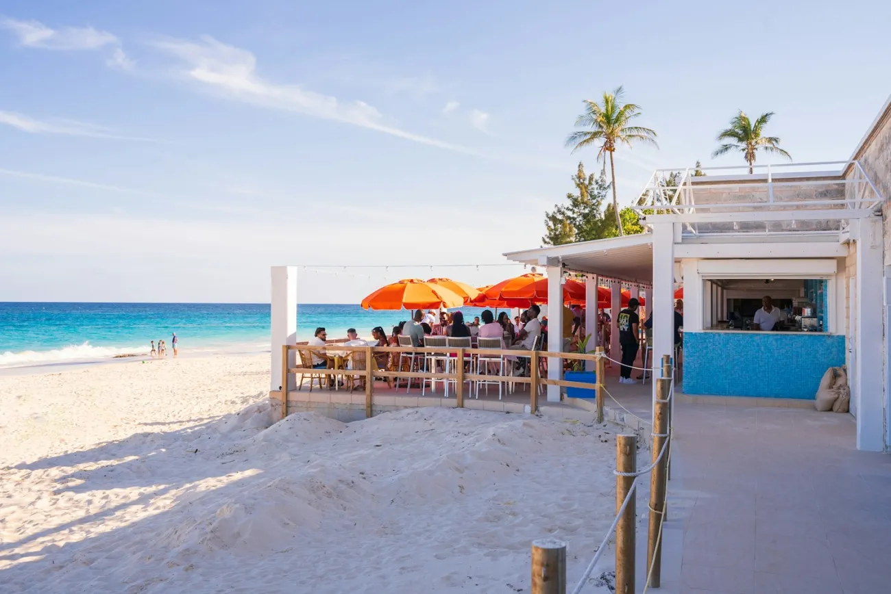 Exterior view of Mickey's Beach Bar at Cafe Lido 
