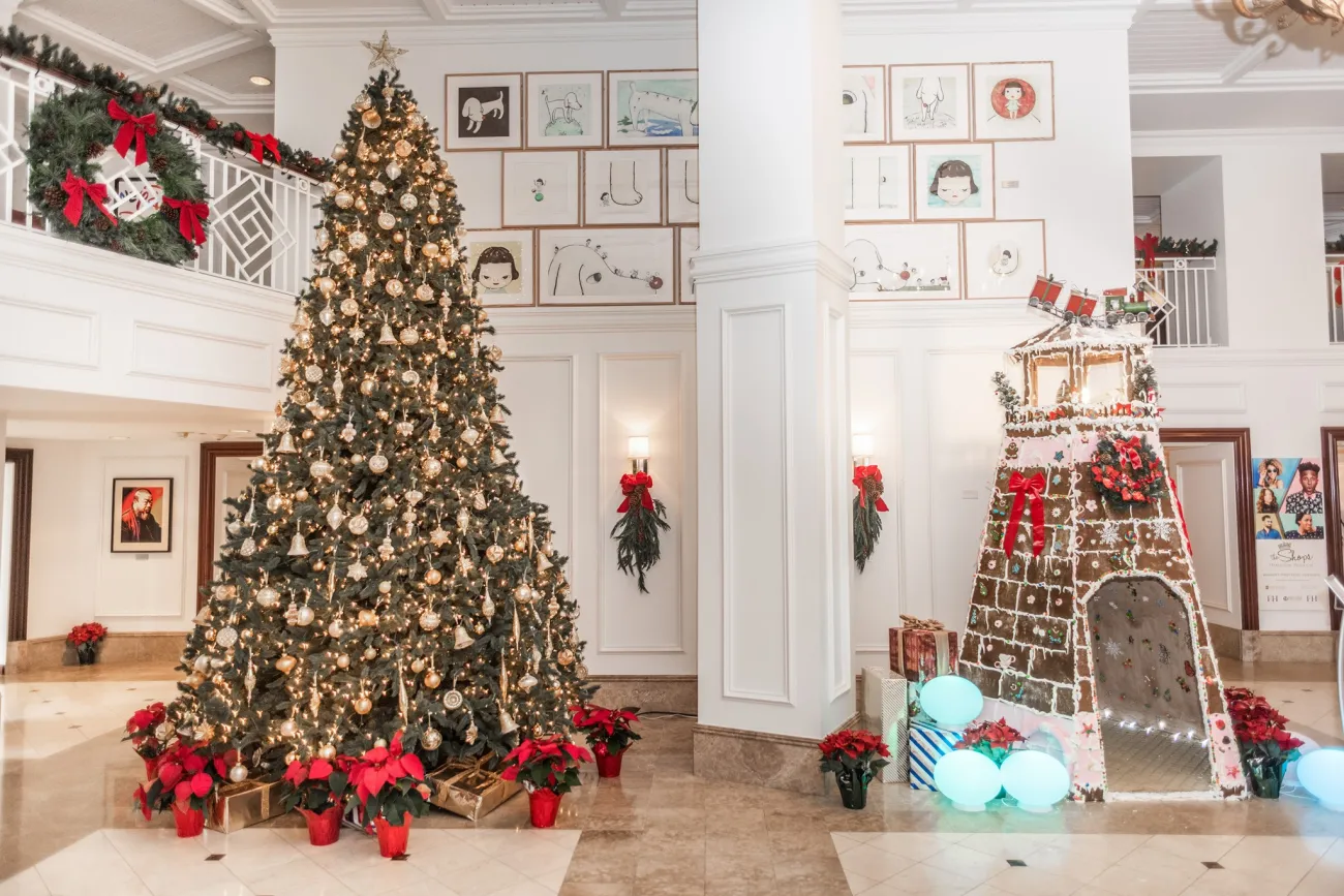 Interior image of Hamilton Princess at Christmas.