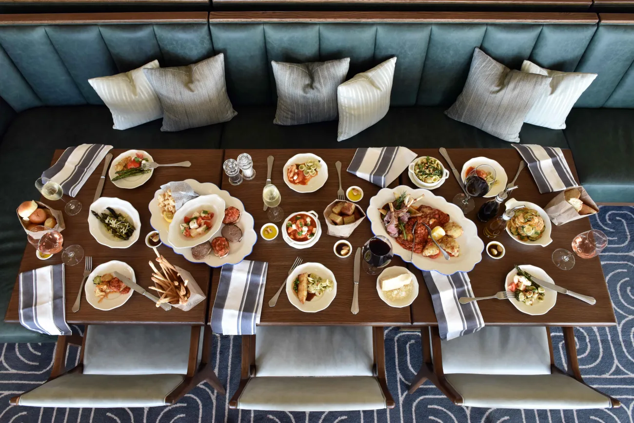 Birdseye view of plate of food from Sul Verde