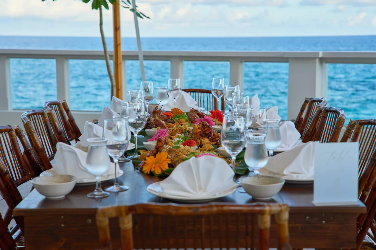Close up of a table at The Loren.
